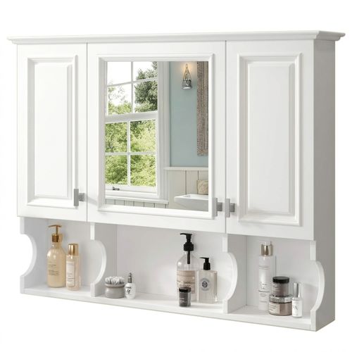 Virubi Bathroom Wall Cabinet with Mirror