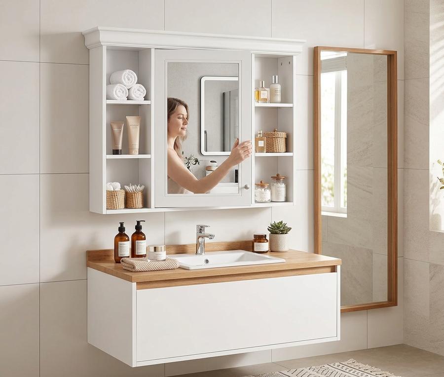 Virubi 36 Inch Wall Mounted Medicine Cabinet